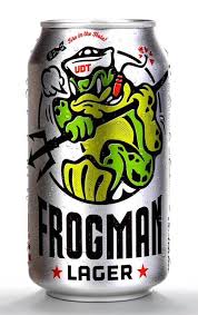 Frogman Lager Cans
